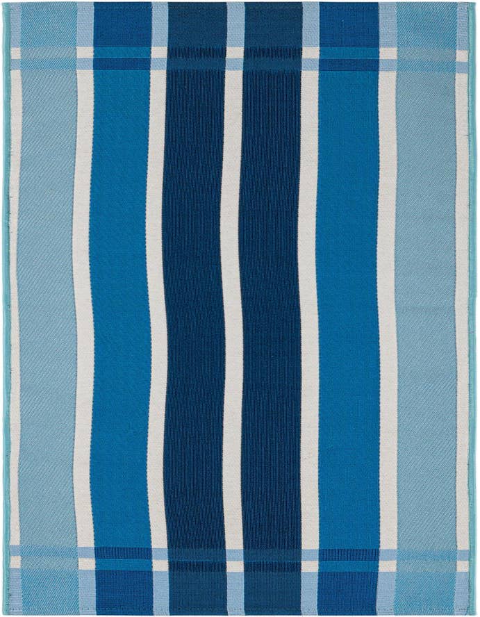 Detail image of 2' x 6' Easy-Clean Striped Indoor / Outdoor Runner Rug