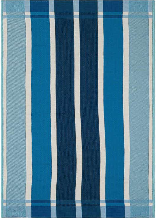 2' x 8' Easy-Clean Striped Indoor / Outdoor Runner Rug