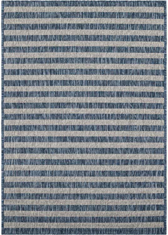 2' 7 x 10' Easy-Clean Striped Indoor / Outdoor Runner Rug