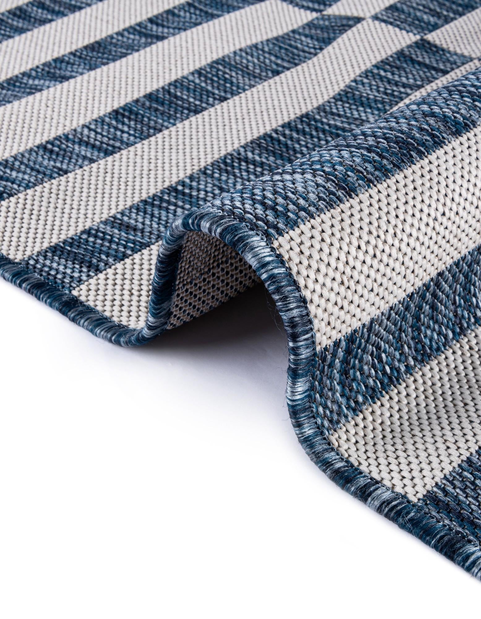 2' x 8' Easy-Clean Striped Indoor / Outdoor Runner Rug