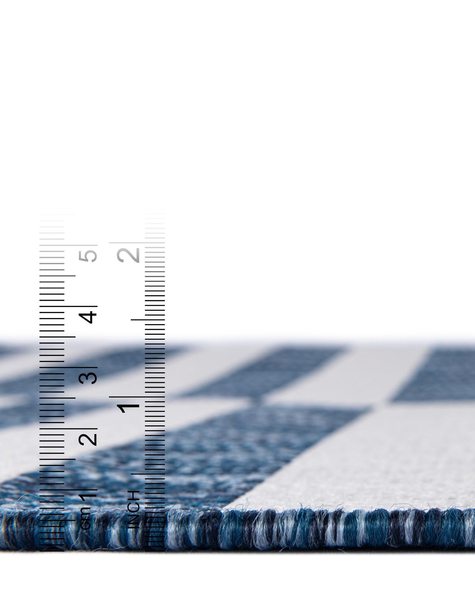 2' x 8' Easy-Clean Striped Indoor / Outdoor Runner Rug