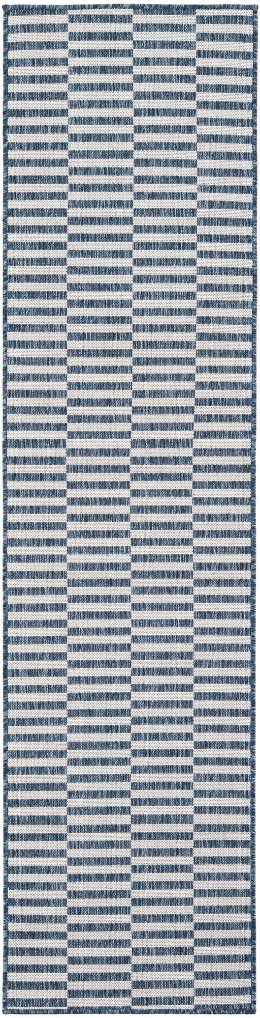 2' x 8' Easy-Clean Striped Indoor / Outdoor Runner Rug