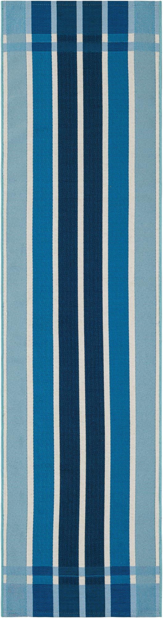 2' x 8'  Washable Striped Indoor / Outdoor Runner Rug