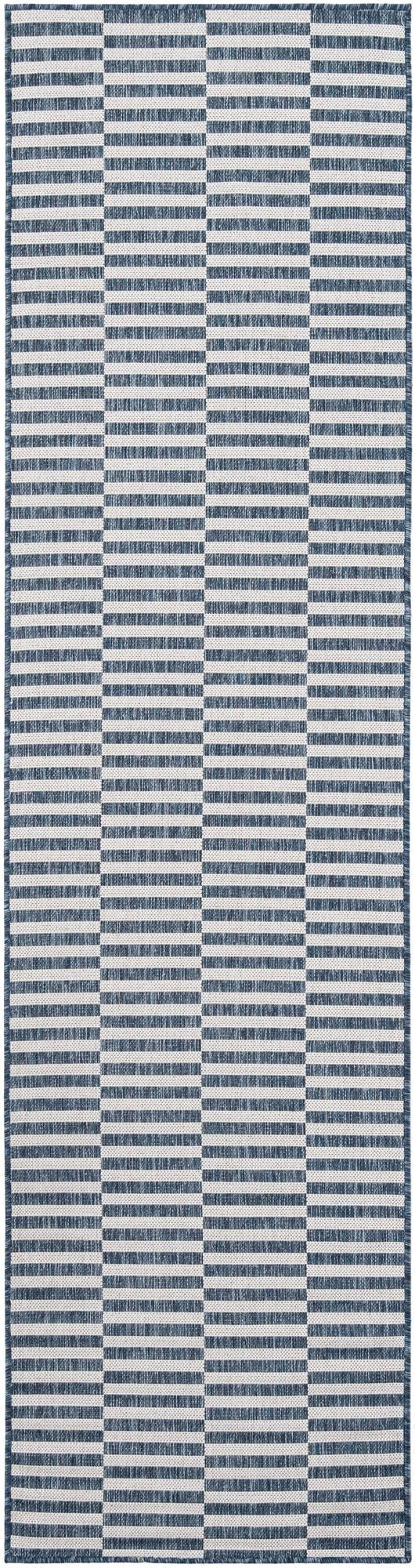 2' 7 x 10'  Washable Striped Indoor / Outdoor Runner Rug