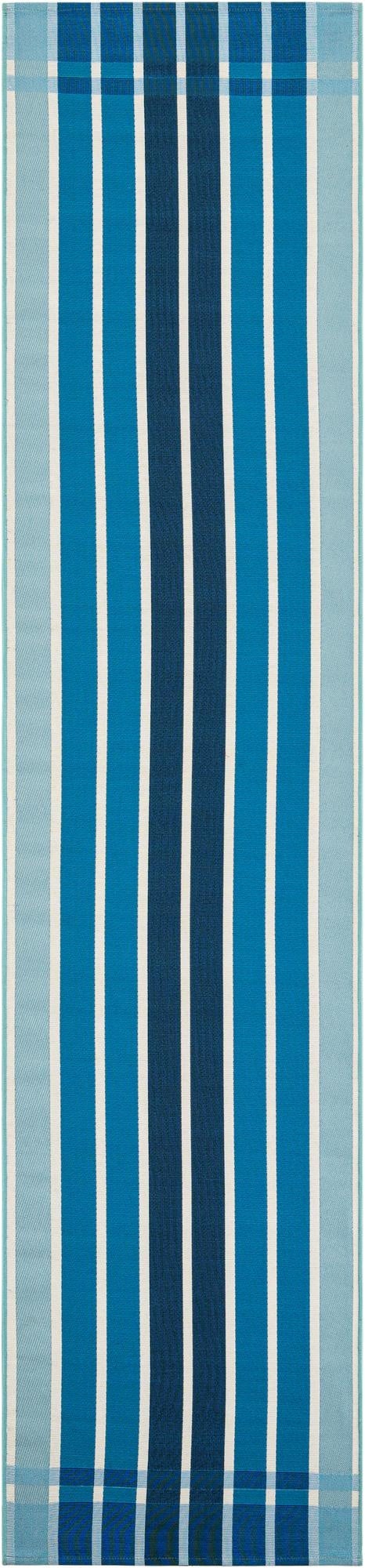 2' 7 x 12'  Washable Striped Indoor / Outdoor Runner Rug