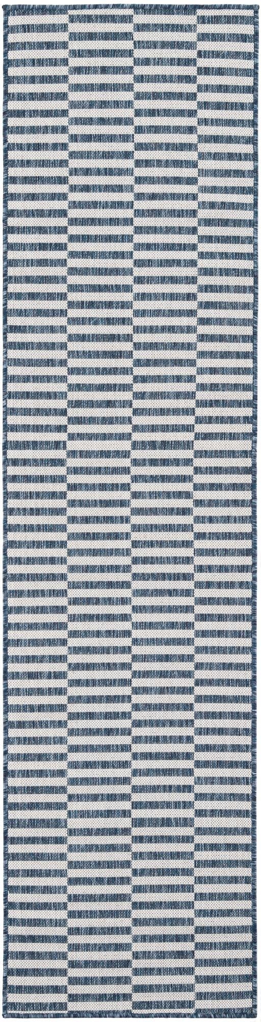 2' x 8'  Washable Striped Indoor / Outdoor Runner Rug