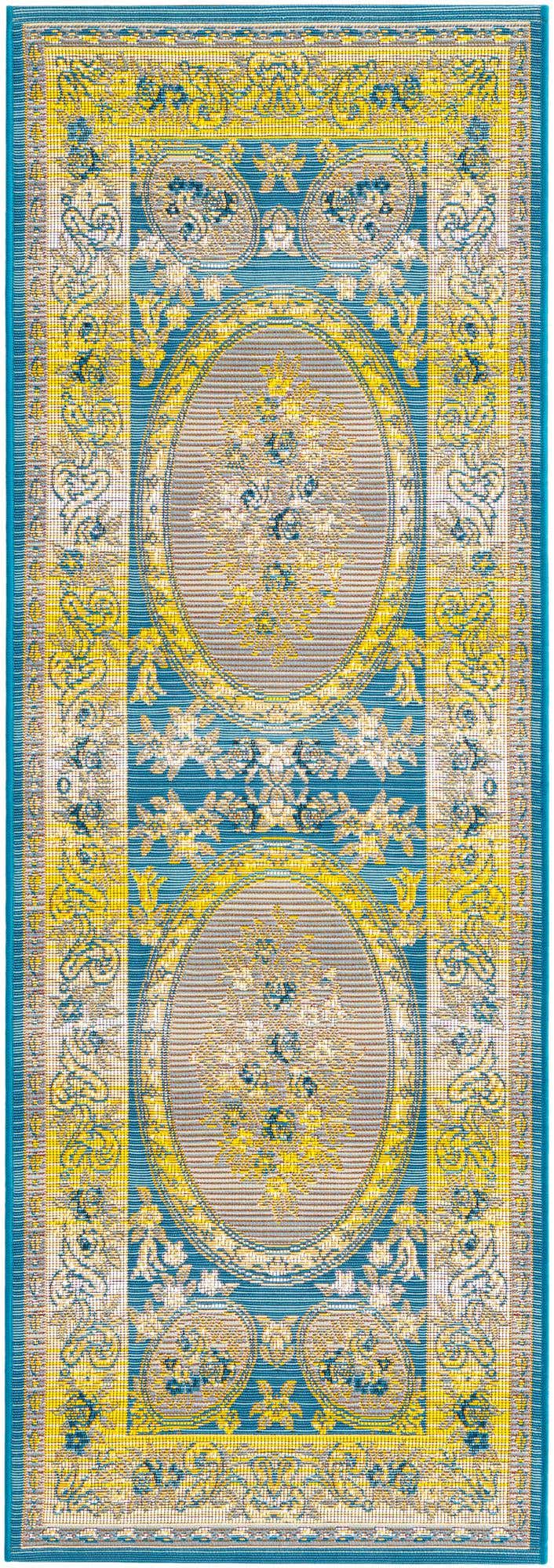 2' x 6' Easy-Clean Traditional Indoor / Outdoor Runner Rug