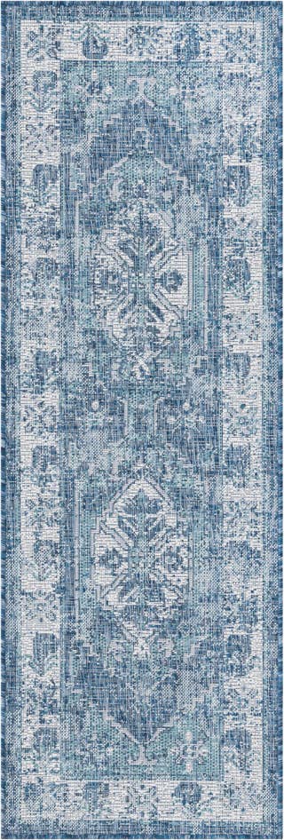 Detail image of 2' x 6' Easy-Clean Traditional Indoor / Outdoor Runner Rug