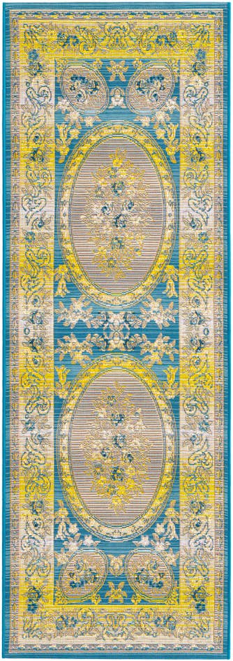 Detail image of 2' 7 x 5' 3 Easy-Clean Traditional Indoor / Outdoor Runner Rug