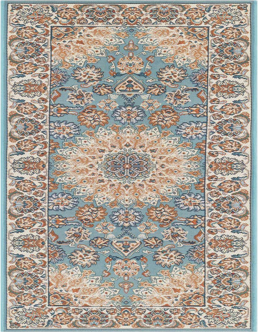 2' x 5' 1 Easy-Clean Traditional Indoor / Outdoor Runner Rug