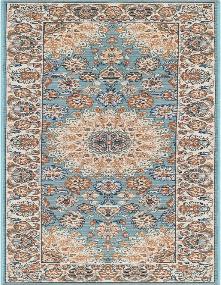 Detail image of 2' x 5' 1 Easy-Clean Traditional Indoor / Outdoor Runner Rug