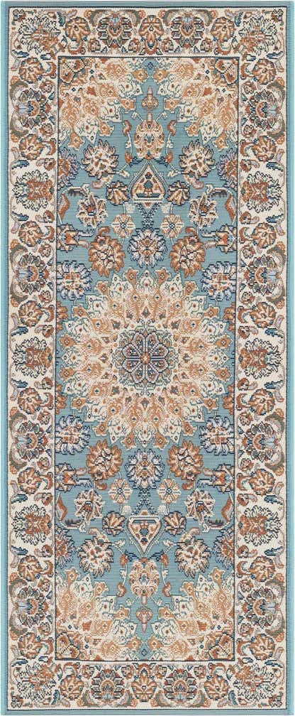 2' x 5' 1 Easy-Clean Traditional Indoor / Outdoor Runner Rug