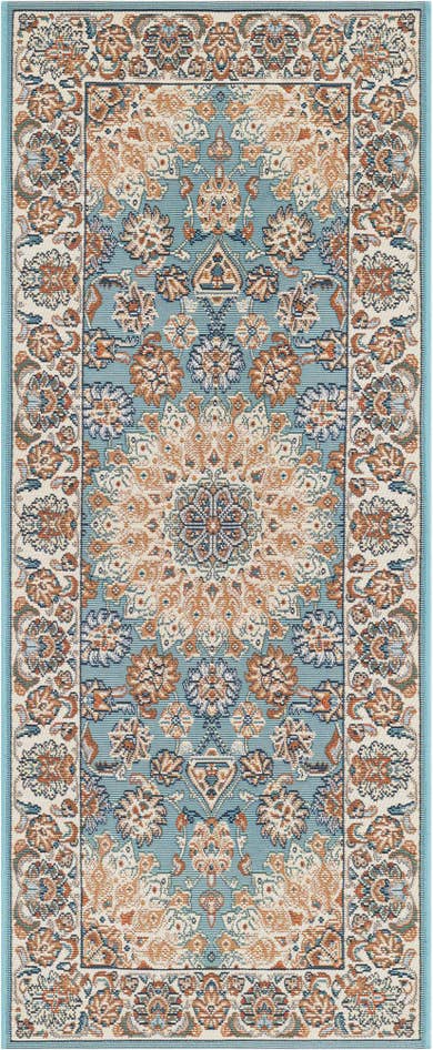 Detail image of 2' x 5' 1 Easy-Clean Traditional Indoor / Outdoor Runner Rug