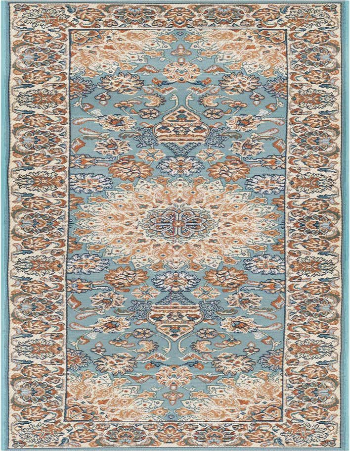 2' x 6' 1 Easy-Clean Traditional Indoor / Outdoor Runner Rug