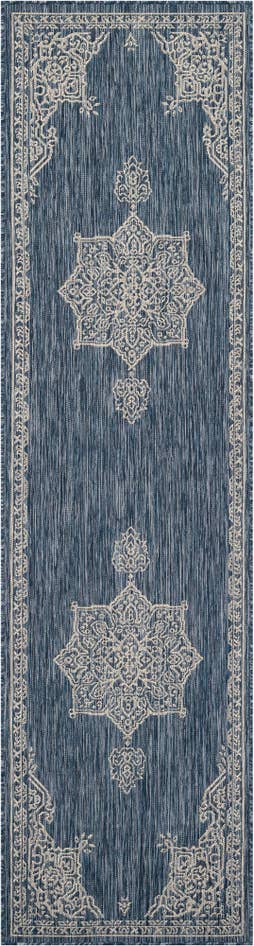 Detail image of 2' 7 x 10' Easy-Clean Traditional Indoor / Outdoor Runner Rug