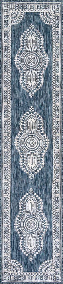 Detail image of 2' 7 x 12' Easy-Clean Traditional Indoor / Outdoor Runner Rug