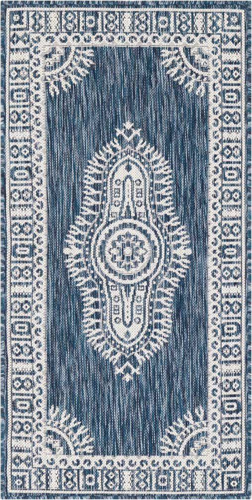 2' x 4' Easy-Clean Traditional Indoor / Outdoor Runner Rug
