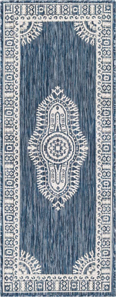 Detail image of 2' x 5' 3 Easy-Clean Traditional Indoor / Outdoor Runner Rug