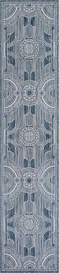 Detail image of 2' 7 x 12' Easy-Clean Traditional Indoor / Outdoor Runner Rug