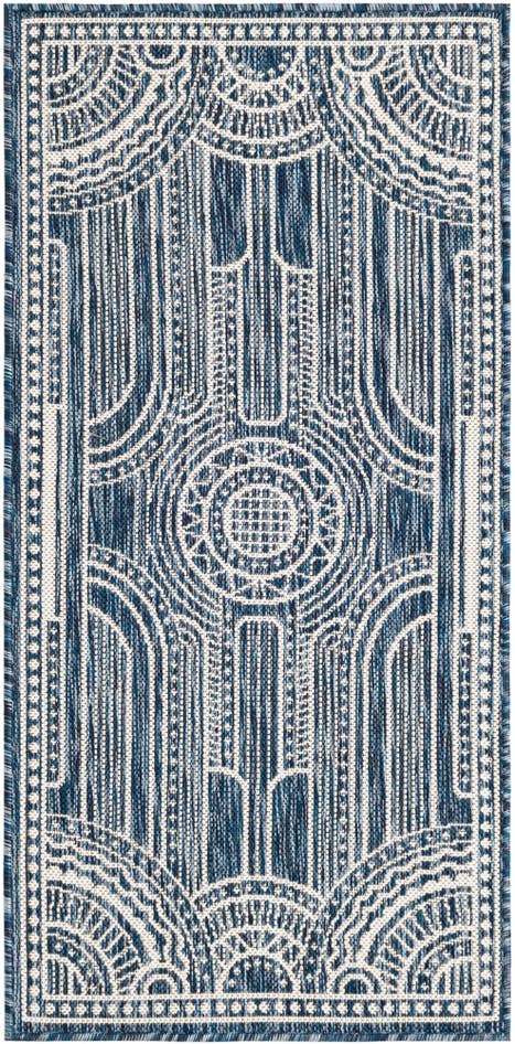 Detail image of 2' x 4' Easy-Clean Traditional Indoor / Outdoor Runner Rug