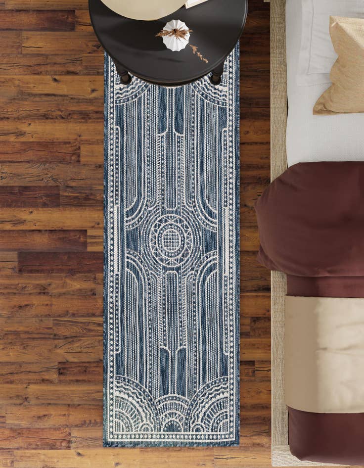 Detail image of 2' x 5' 3  Washable Traditional Indoor / Outdoor Runner Rug