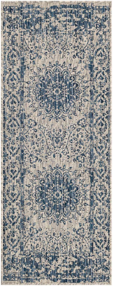 Detail image of 2' x 5' 3 Easy-Clean Traditional Indoor / Outdoor Runner Rug