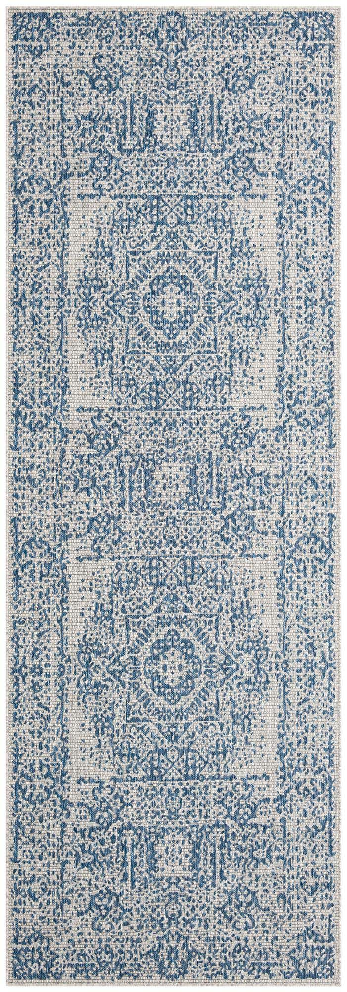 4' x 12' Easy-Clean Traditional Indoor / Outdoor Runner Rug