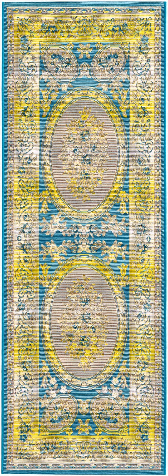 2' x 6'  Washable Traditional Indoor / Outdoor Runner Rug