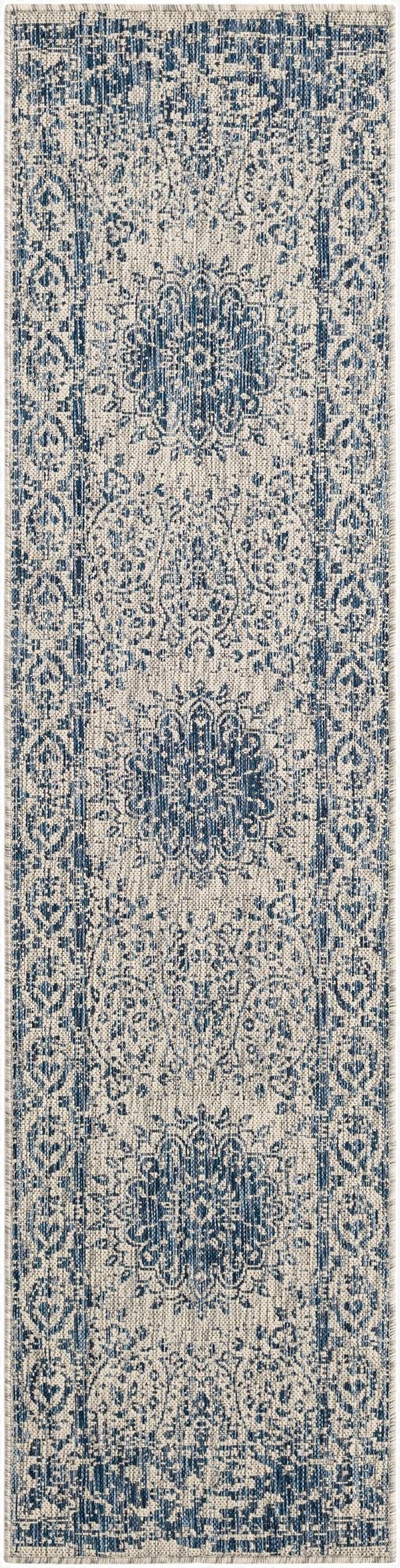 Primary image 2' x 8'  Washable Traditional Indoor / Outdoor Runner Rug
