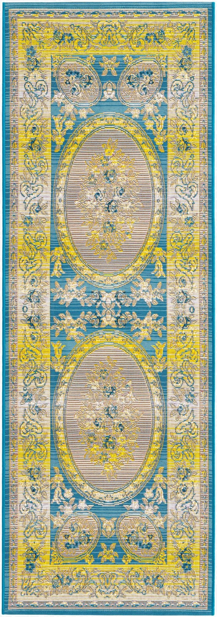 2' 7 x 5' 3  Washable Traditional Indoor / Outdoor Runner Rug