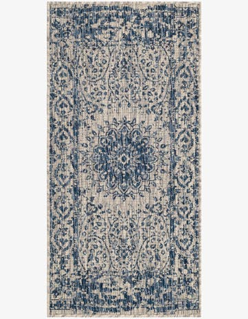 2' x 4' Easy-Clean Traditional Indoor / Outdoor Runner Rug