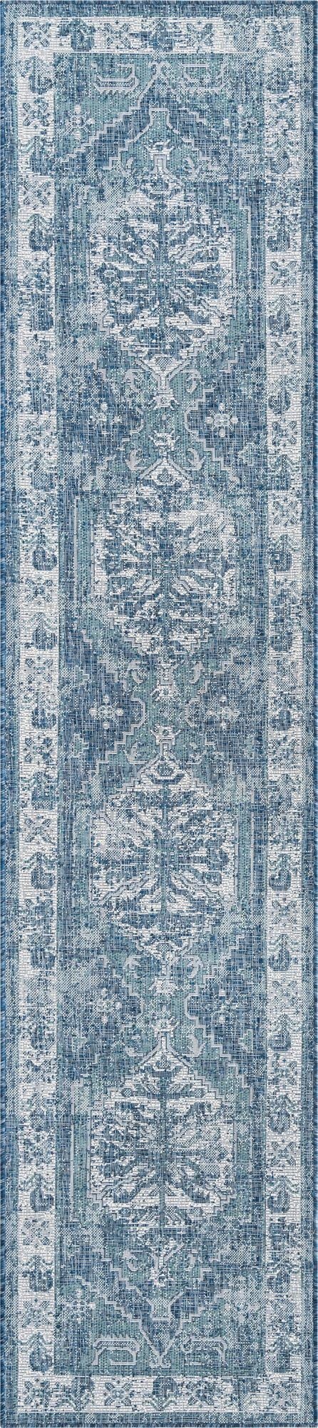 2' 7 x 12'  Washable Traditional Indoor / Outdoor Runner Rug