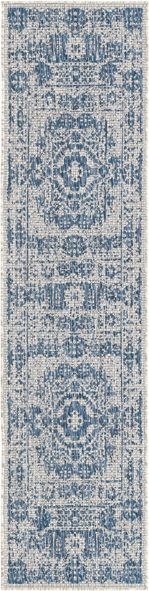 2' x 8'  Washable Traditional Indoor / Outdoor Runner Rug