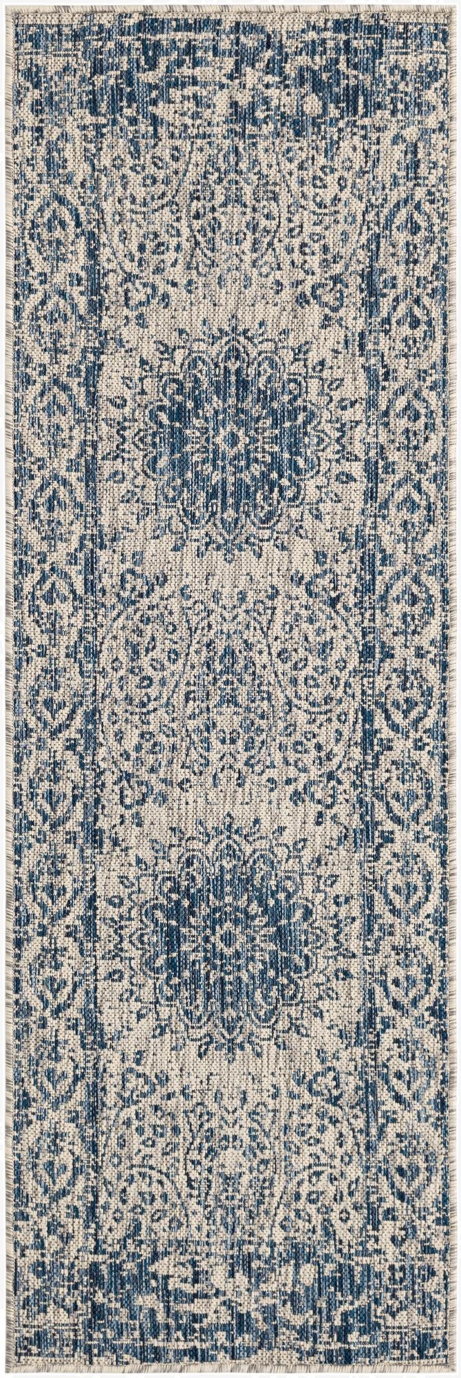 2' x 6'  Washable Traditional Indoor / Outdoor Runner Rug