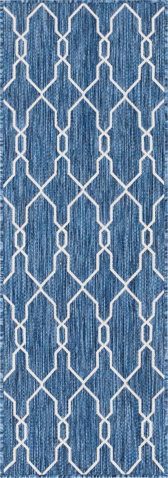 Detail image of 2' x 6' Easy-Clean Trellis Indoor / Outdoor Runner Rug