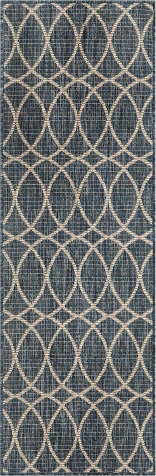 Detail image of 2' x 6' Easy-Clean Trellis Indoor / Outdoor Runner Rug