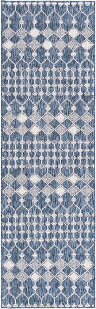 2' 7 x 10' Easy-Clean Trellis Indoor / Outdoor Runner Rug