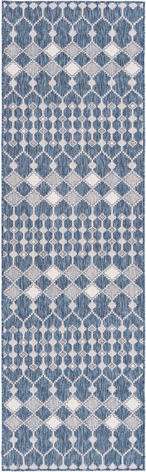 Detail image of 2' 7 x 10' Easy-Clean Trellis Indoor / Outdoor Runner Rug