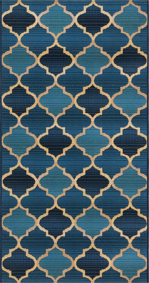 Detail image of 2' 7 x 5' 3 Easy-Clean Trellis Indoor / Outdoor Runner Rug