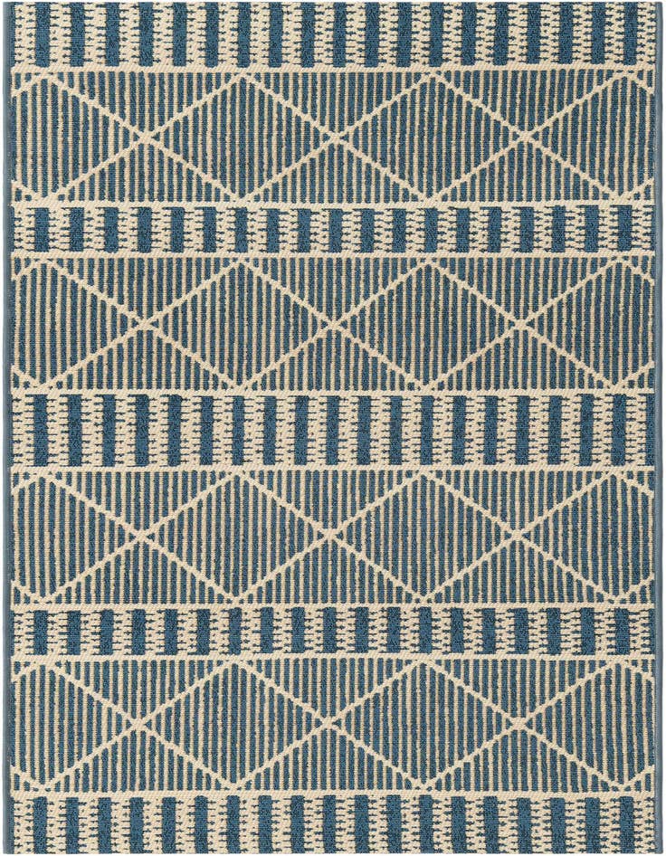 Detail image of 2' 7 x 5' 3 Easy-Clean Trellis Indoor / Outdoor Runner Rug