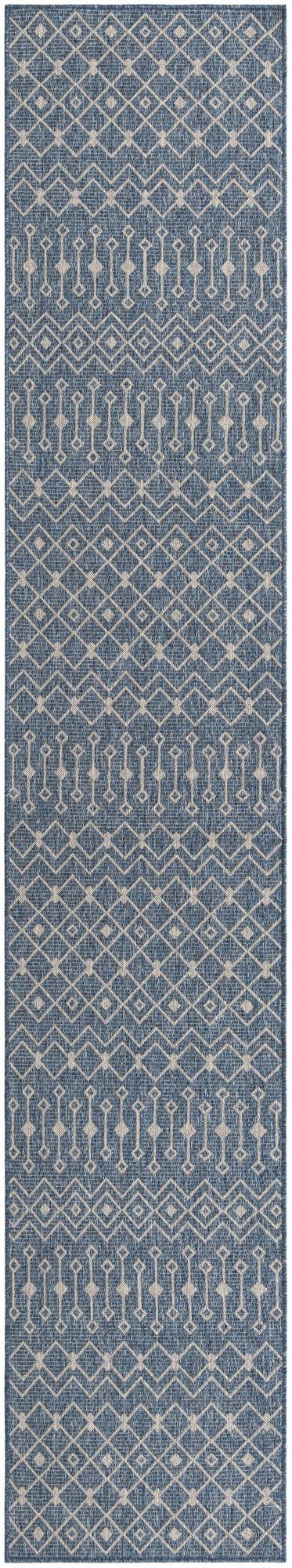 2' 7 x 14'  Washable Trellis Indoor / Outdoor Runner Rug