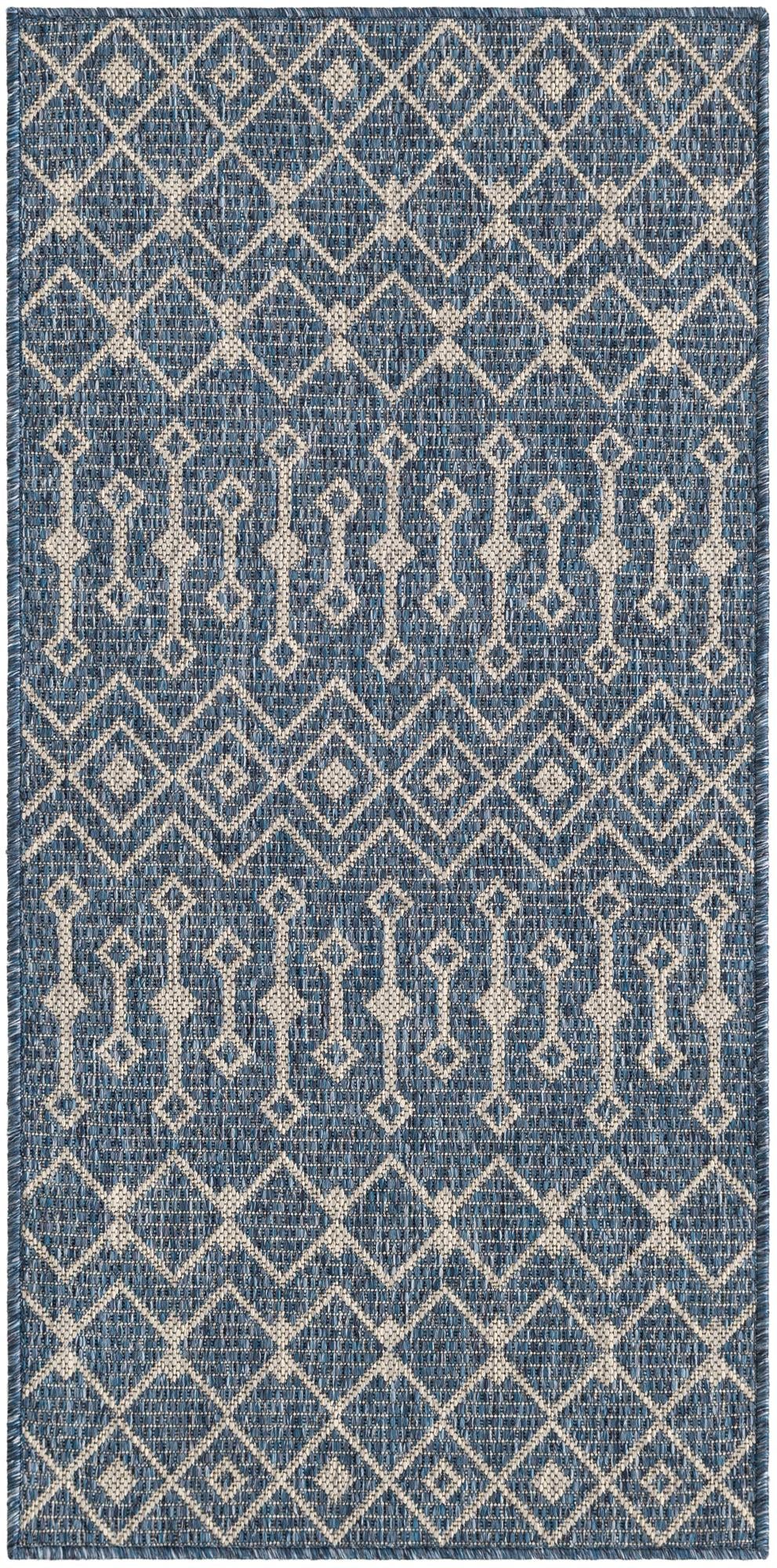 Primary image 2' x 4'  Washable Trellis Indoor / Outdoor Runner Rug