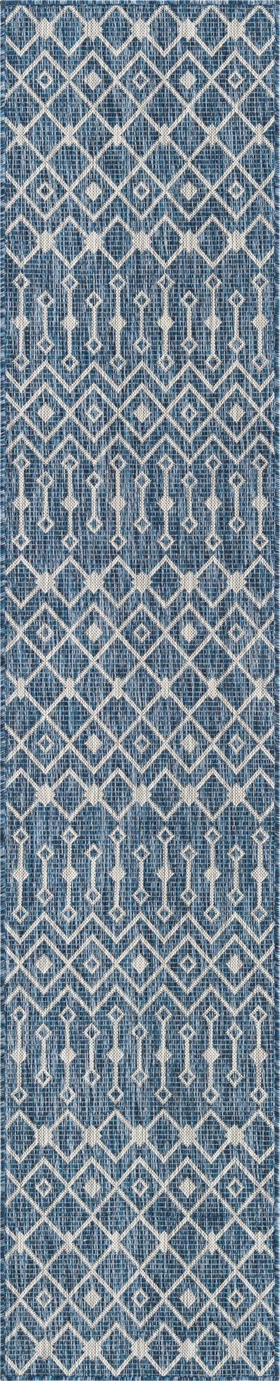 Primary image 2' x 10'  Washable Trellis Indoor / Outdoor Runner Rug