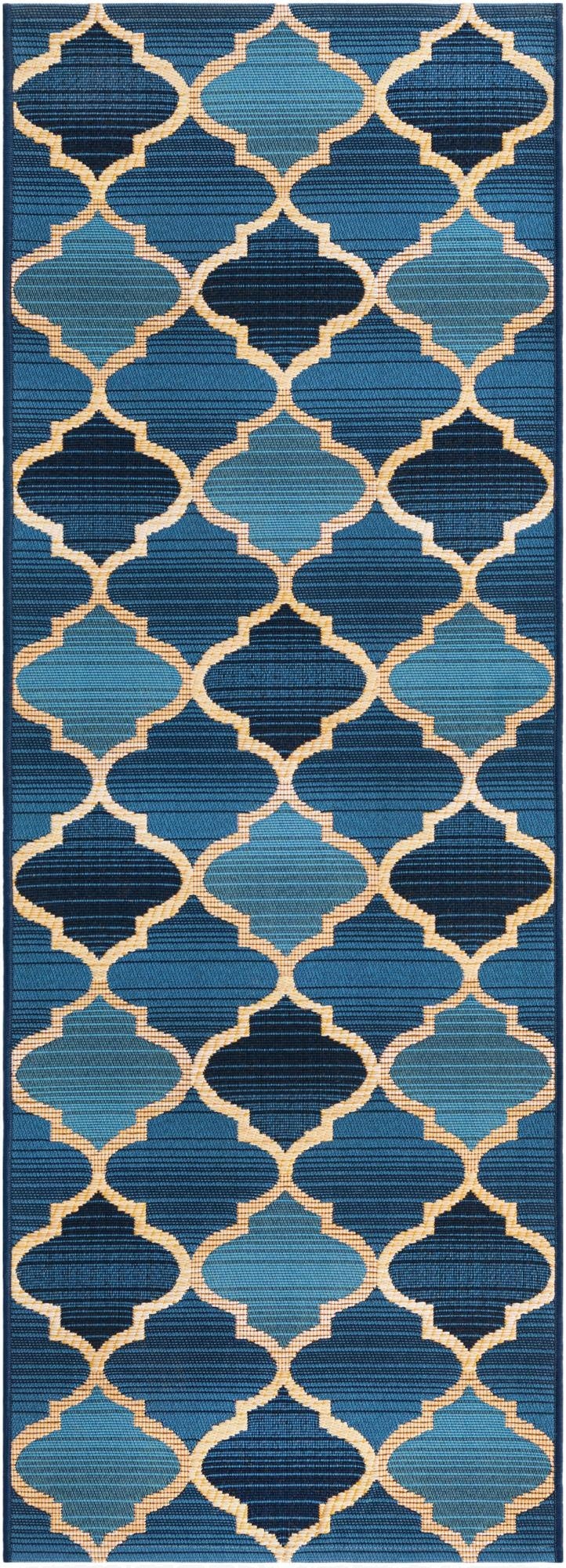 2' x 6'  Washable Trellis Indoor / Outdoor Runner Rug