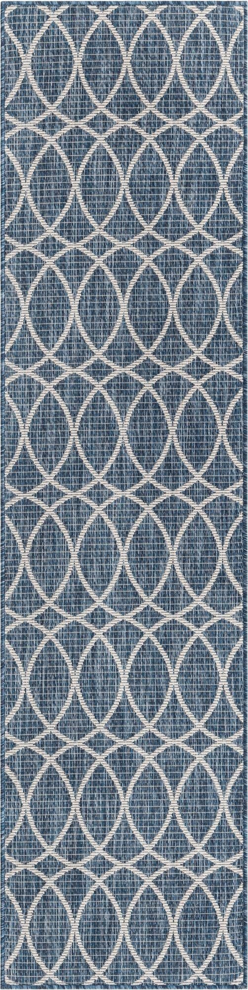 Primary image 2' x 8'  Washable Trellis Indoor / Outdoor Runner Rug