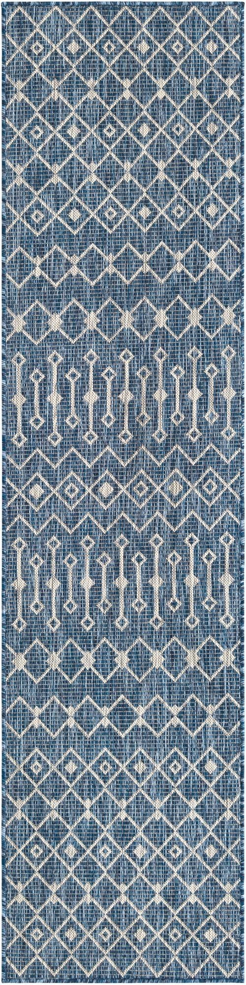 Primary image 2' x 8'  Washable Trellis Indoor / Outdoor Runner Rug