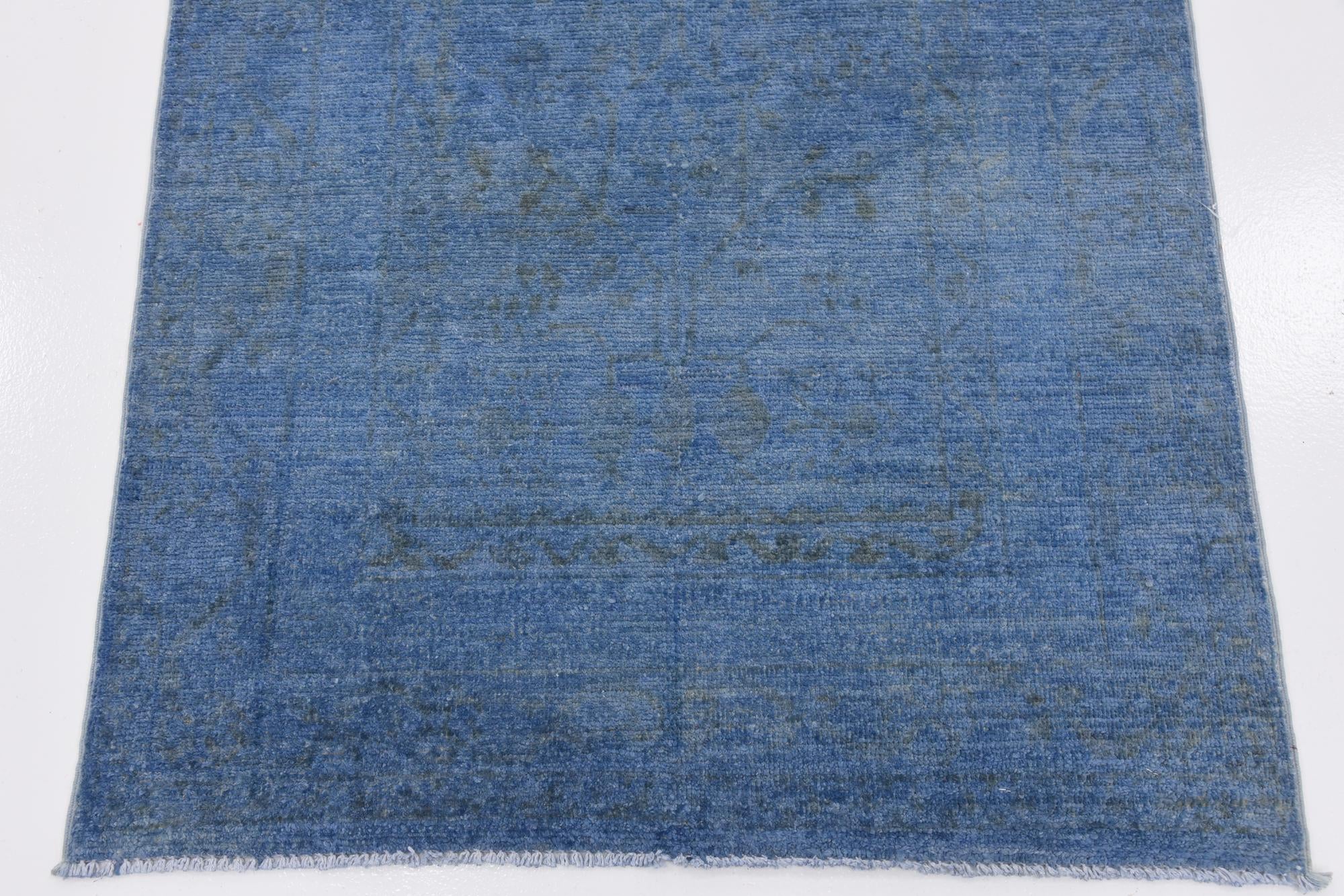 3' 2 x 9' 8 Over-Dyed Ziegler Runner Rug