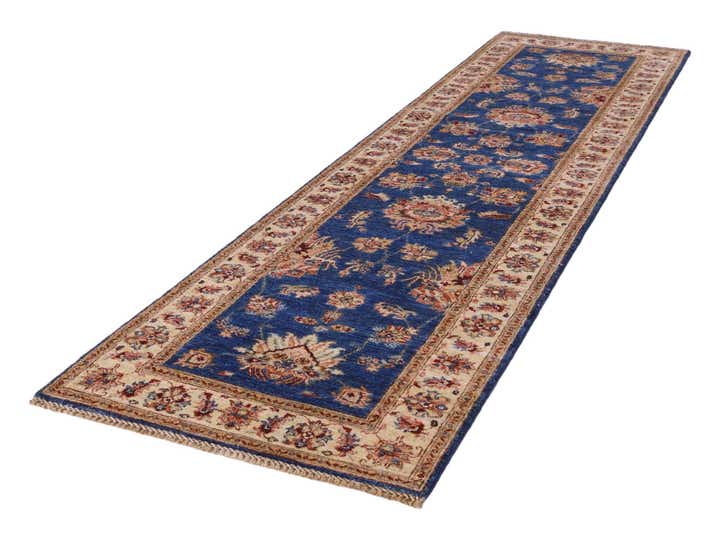 2' 9 x 10' 1 Hand Knotted Pershawar Ziegler Runner Rug