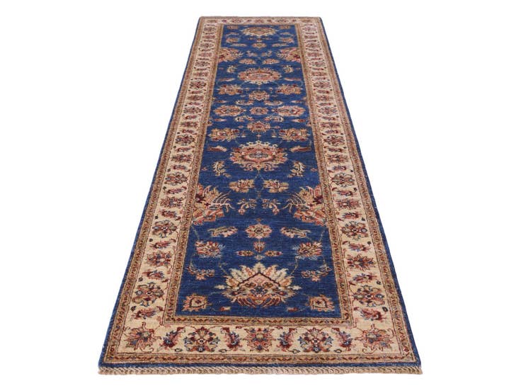 Detail image of 2' 9 x 10' 1 Hand Knotted Pershawar Ziegler Runner Rug