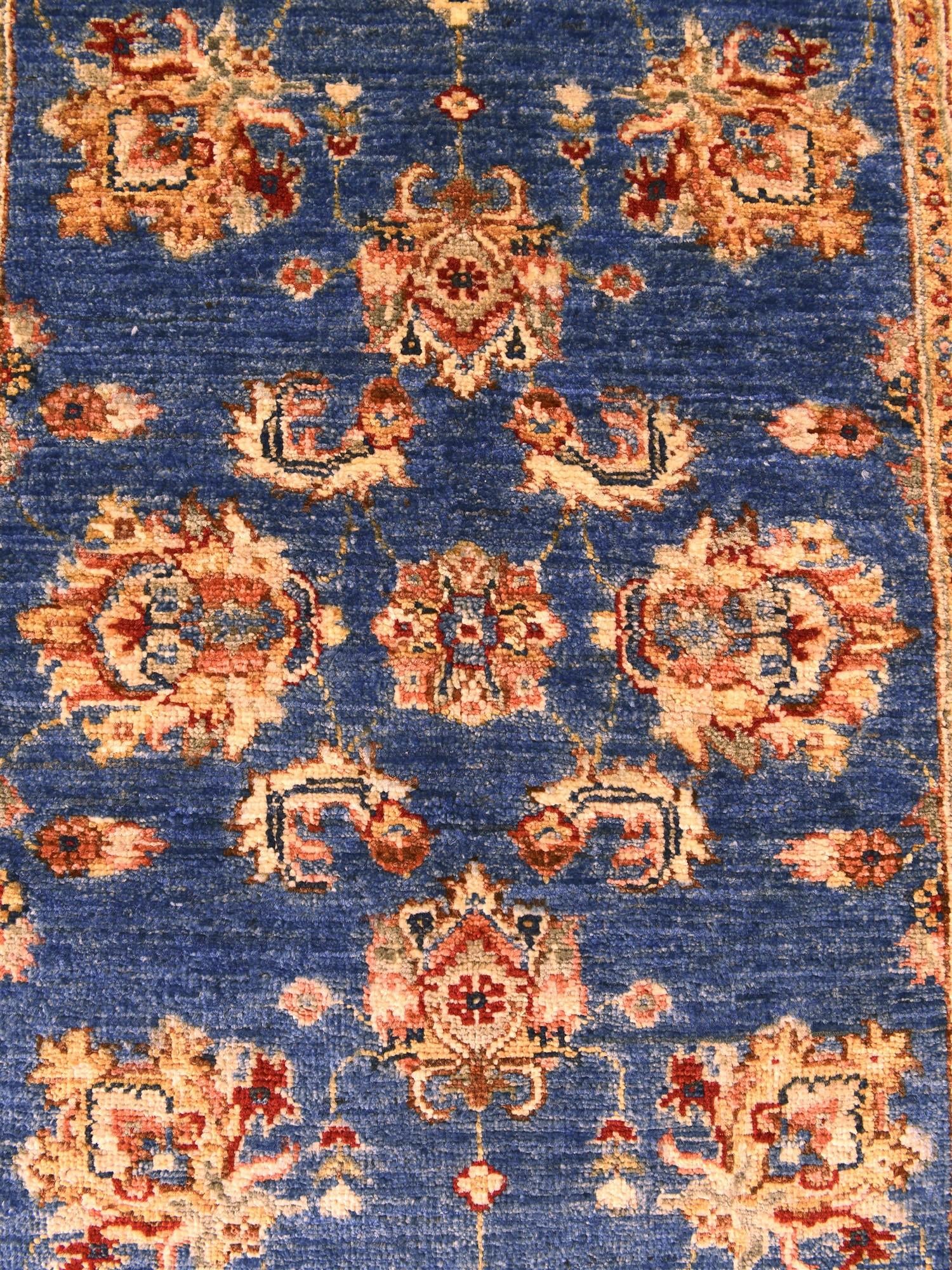 2' 9 x 10' 1 Hand Knotted Pershawar Ziegler Runner Rug